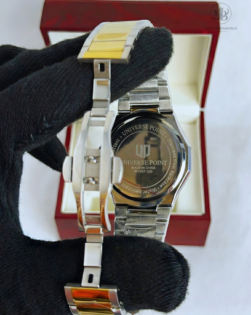 Ultra-Slim Two-Tone Silver & Gold Luxury Watch – Smart 8mm Thin Profile – Premium Men’s Fashion Timepiece