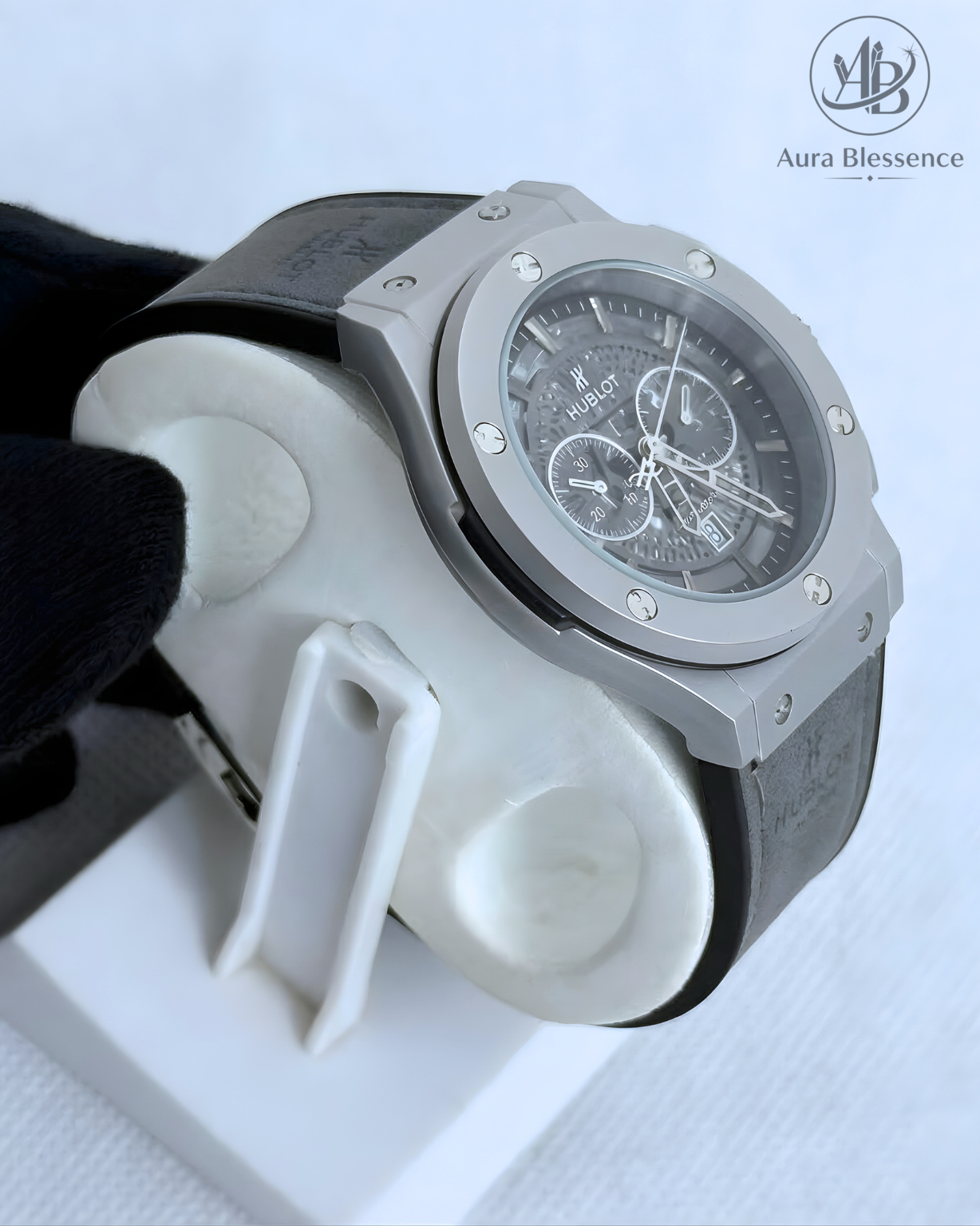 Hublot Chronograph Men's Luxury Watch – Premium PVC & Leather Strap