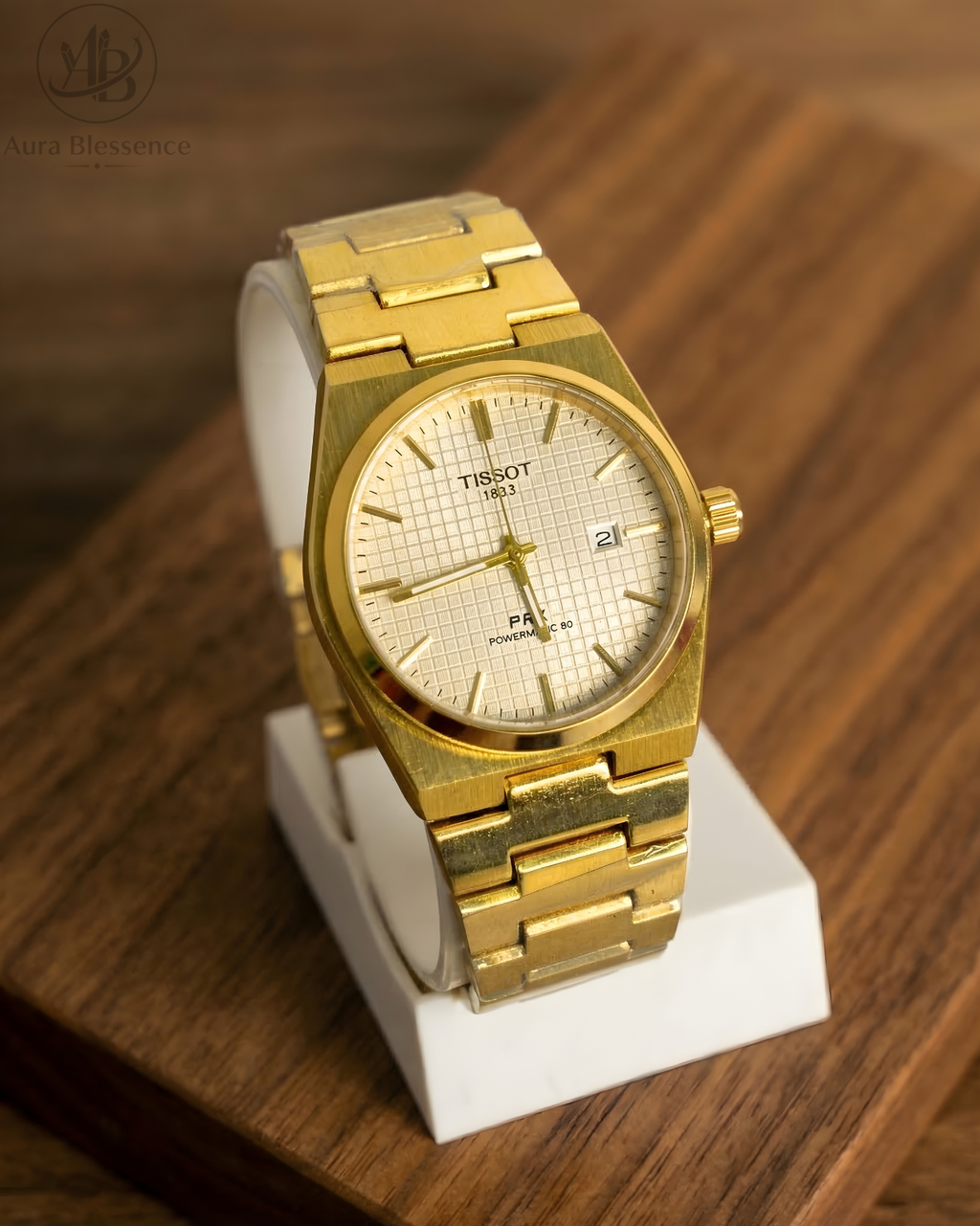 Tissot 1853 Luxury Gold Watch for Men – Premium Quartz Watch with Optional Wooden Gift Box