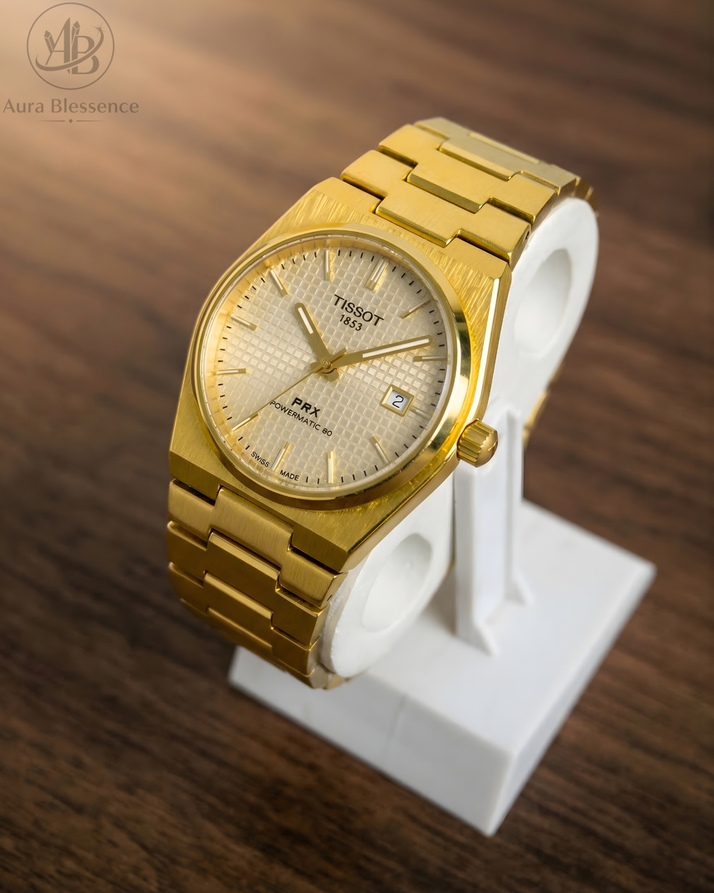 Tissot 1853 Luxury Gold Watch for Men – Premium Quartz Watch with Optional Wooden Gift Box