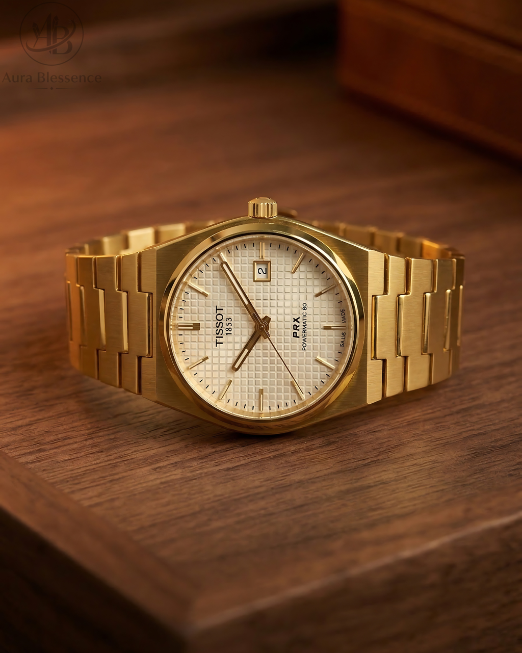 Tissot 1853 Luxury Gold Watch for Men – Premium Quartz Watch with Optional Wooden Gift Box