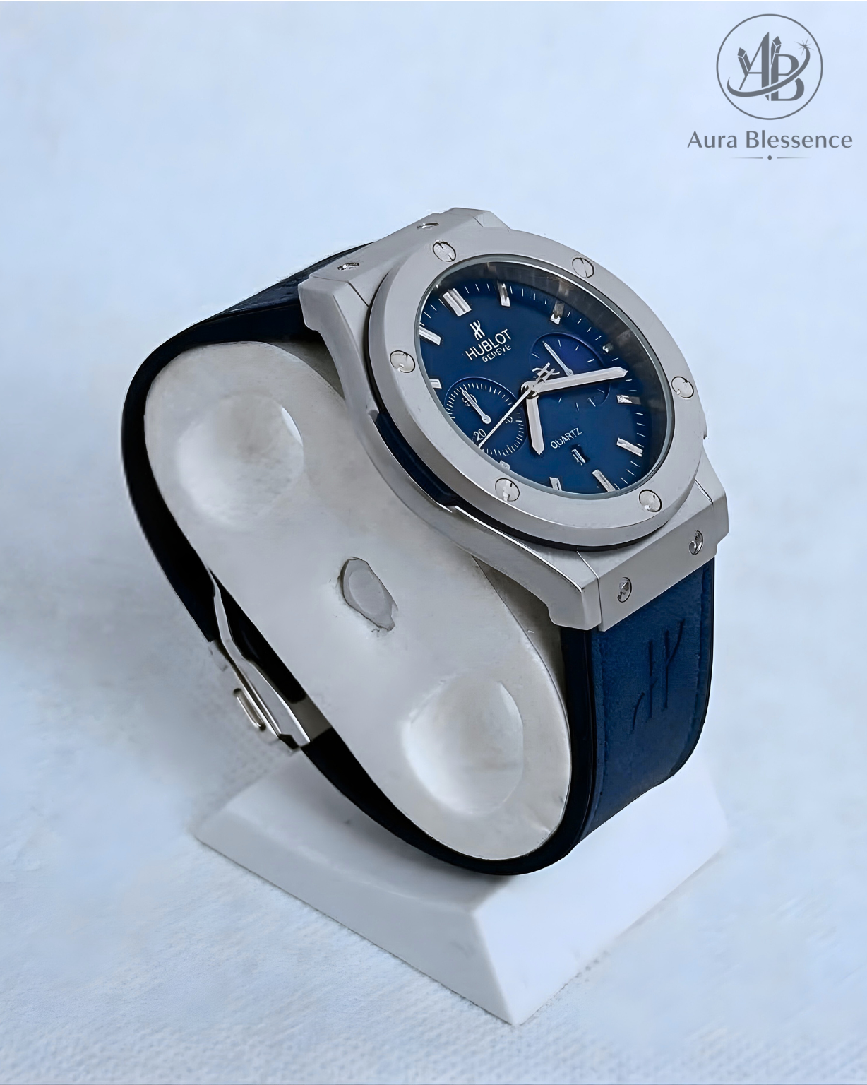 Hublot Chronograph Men's Luxury Watch – Premium PVC & Leather Strap