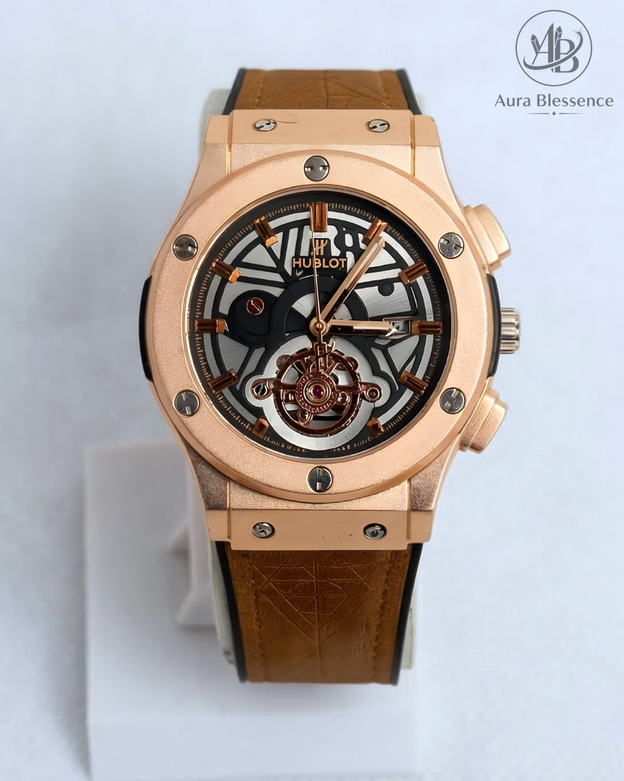 Hublot Chronograph Men's Luxury Watch – Premium PVC & Leather Strap