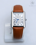 Classic Rectangular Quartz Watch – Brown Leather Strap