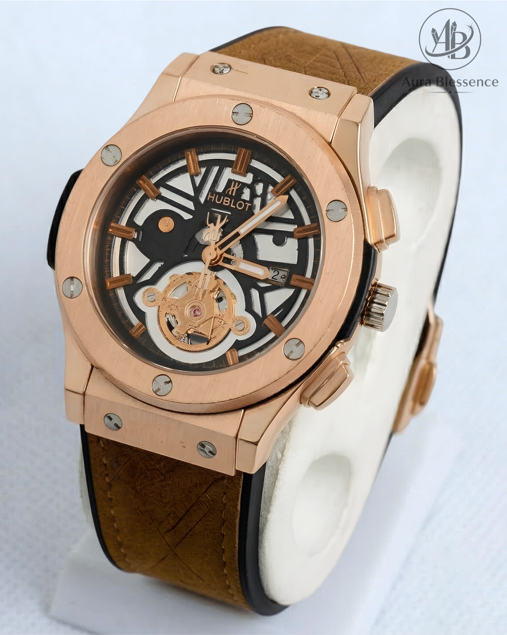Hublot Chronograph Men's Luxury Watch – Premium PVC & Leather Strap